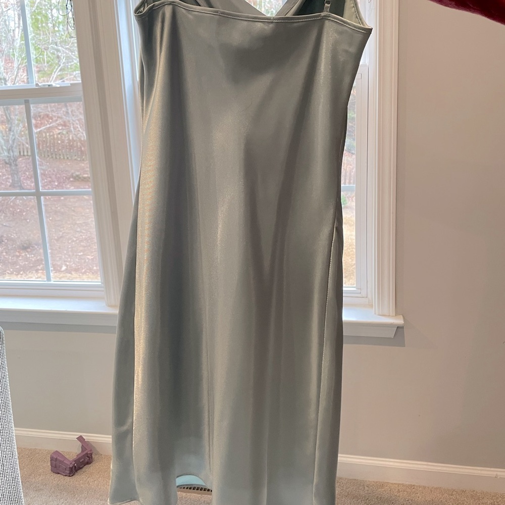 Satin teal dress size 4